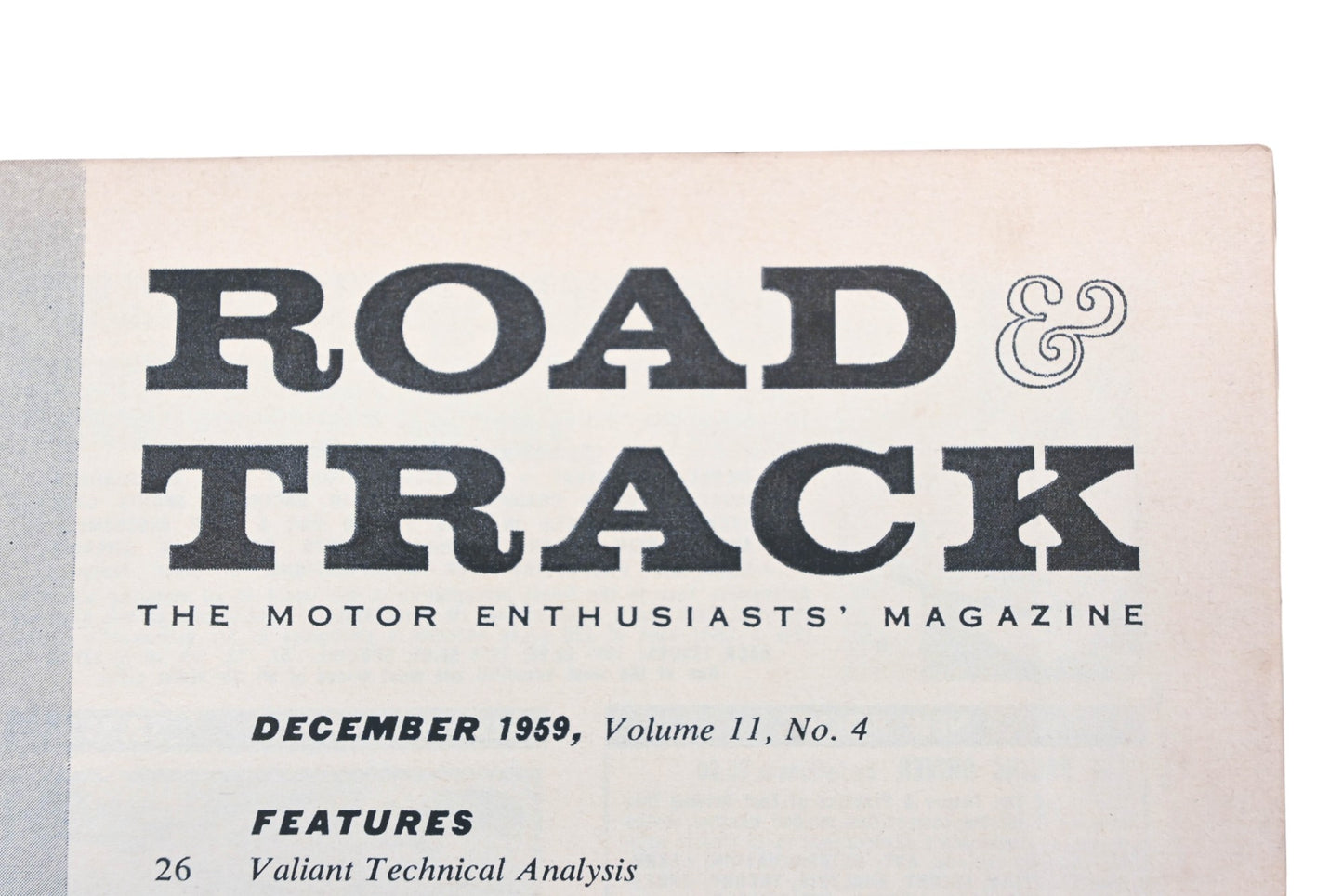Road & Track WT008-17 December 1959 Magazine