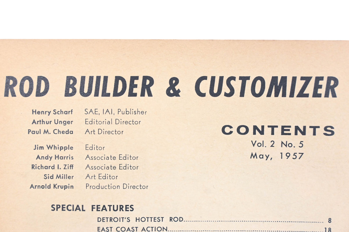 Rod Builder & Customizer RO013-19 May 1957 Magazine
