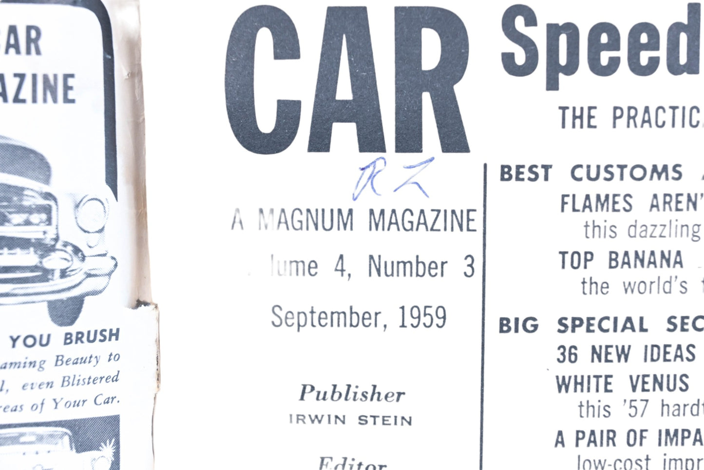 Car Speed And Style RO013-23 September 1959 Magazine