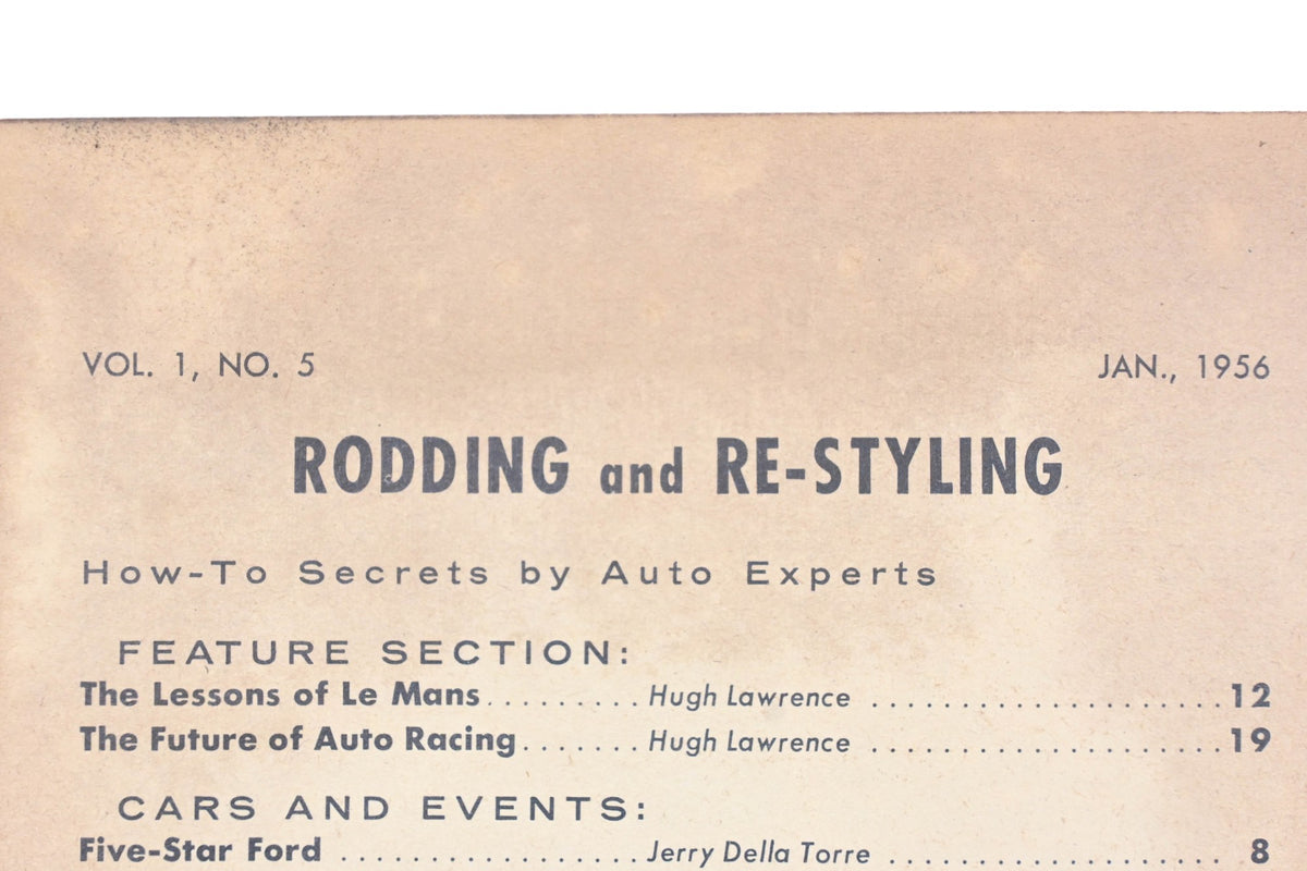 Rodding And Re-Styling RO013-28 January 1956 Magazine