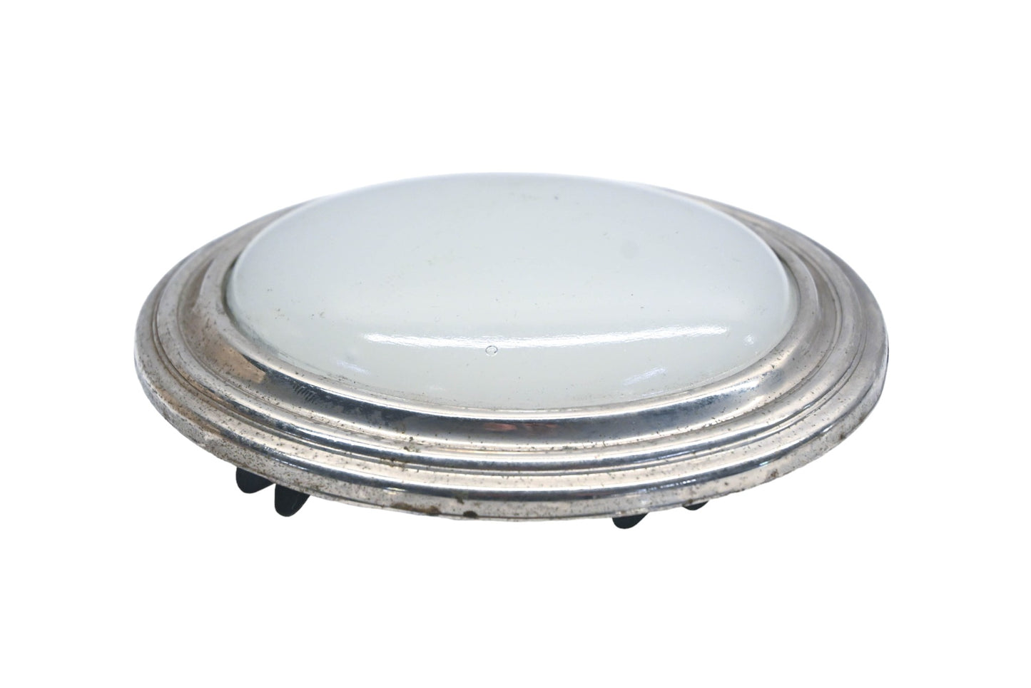 Aftermarket MQ021-8 Oval 4-5/8" x 3-7/8" Milk Glass Dome Light & Bezel