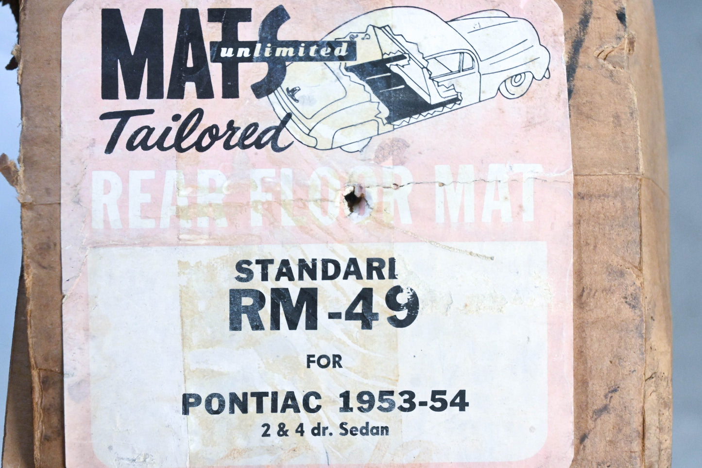 Mats Unlimited RM-49 1953-54 Pontiac Rear Floor Mat NOS