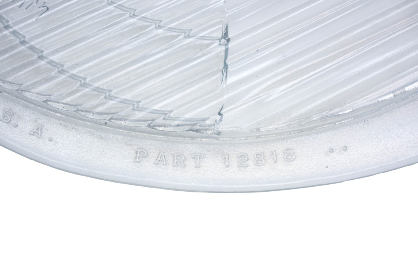 C.M.Hall Lamp Co. 12818 Depress Beam Glass Headlamp Lens NOS