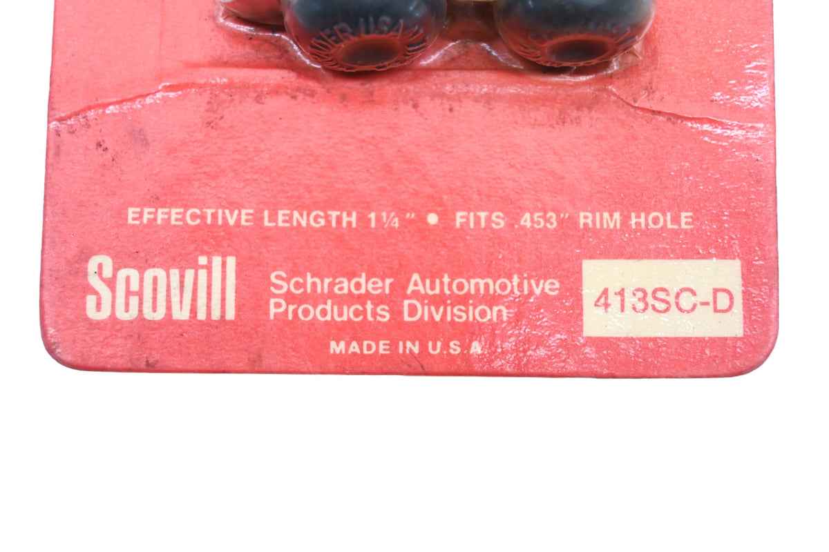 Schrader 413SC-D Chrome Sleeve Tire Valve Kit NOS