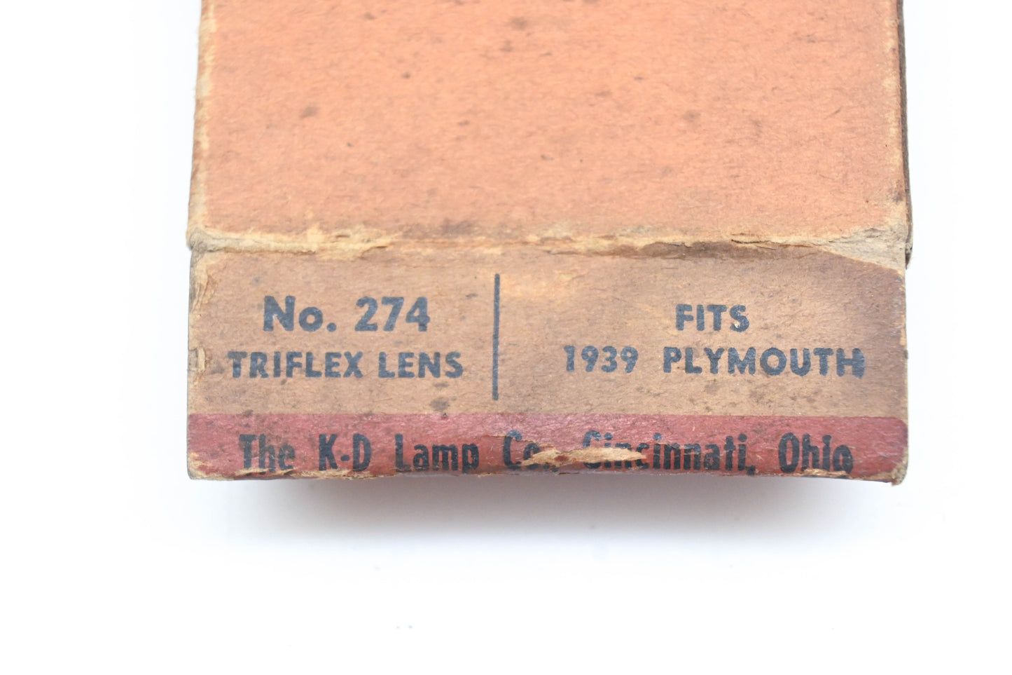 K-D 274 Red Glass Triflex Tail Light Lens NOS