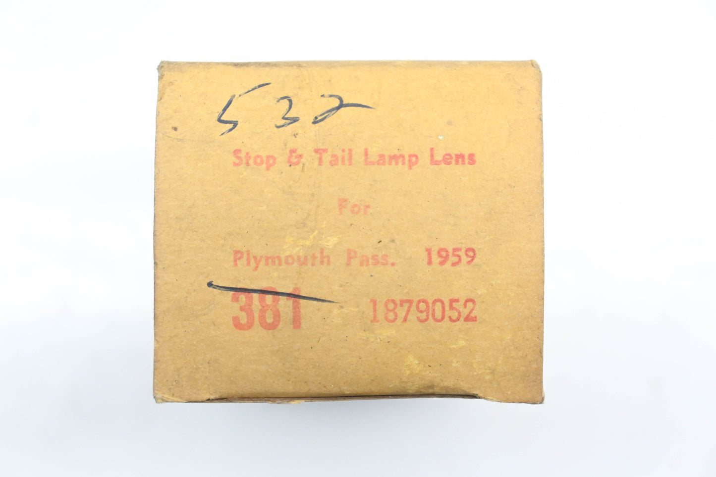 Glo-Brite TMC-532, 381, 1879052 Red Plastic Taillight Lens NOS