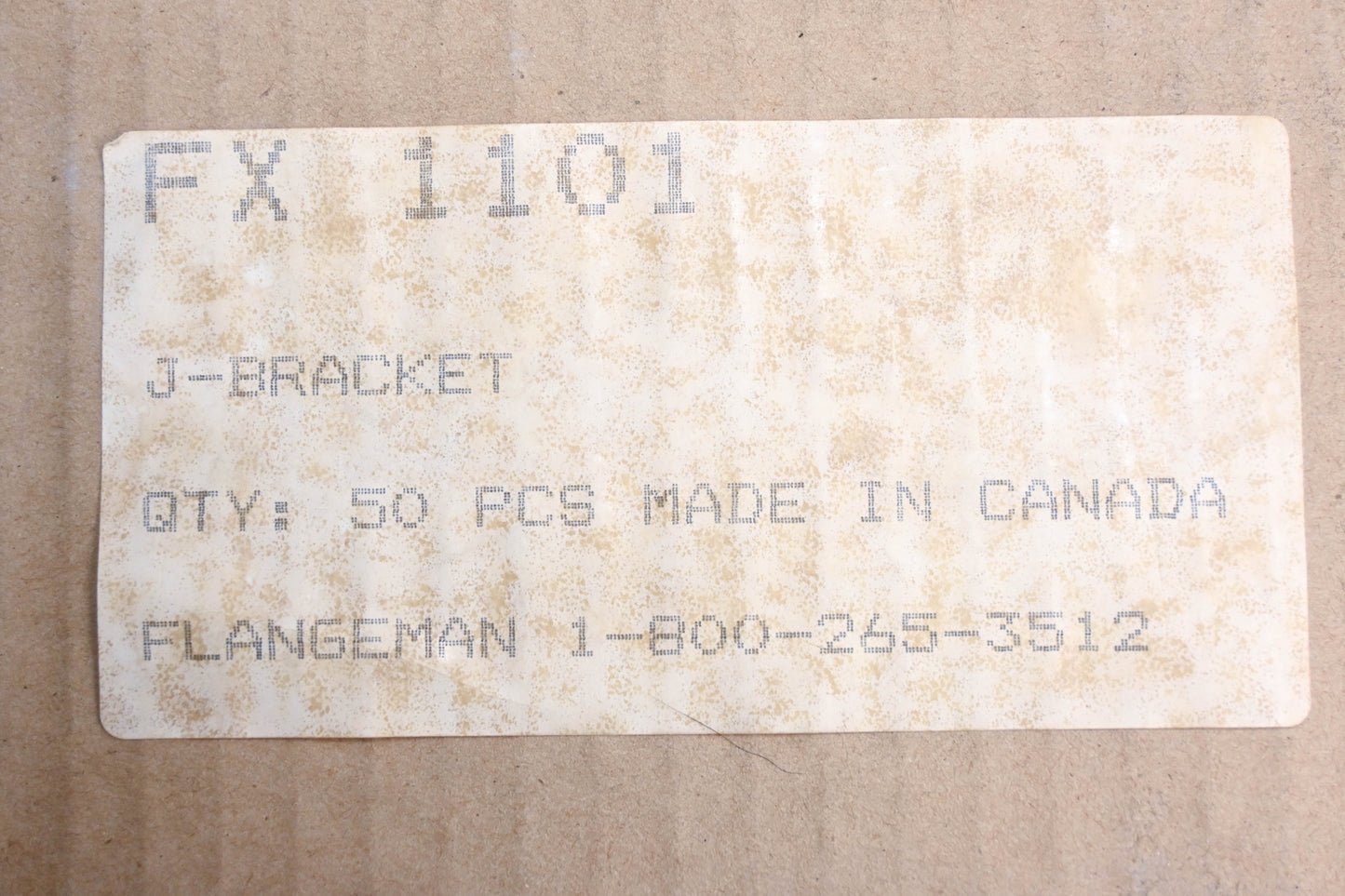 Flangeman FX1101, FX 1101 J Brackets Qty 50 NOS