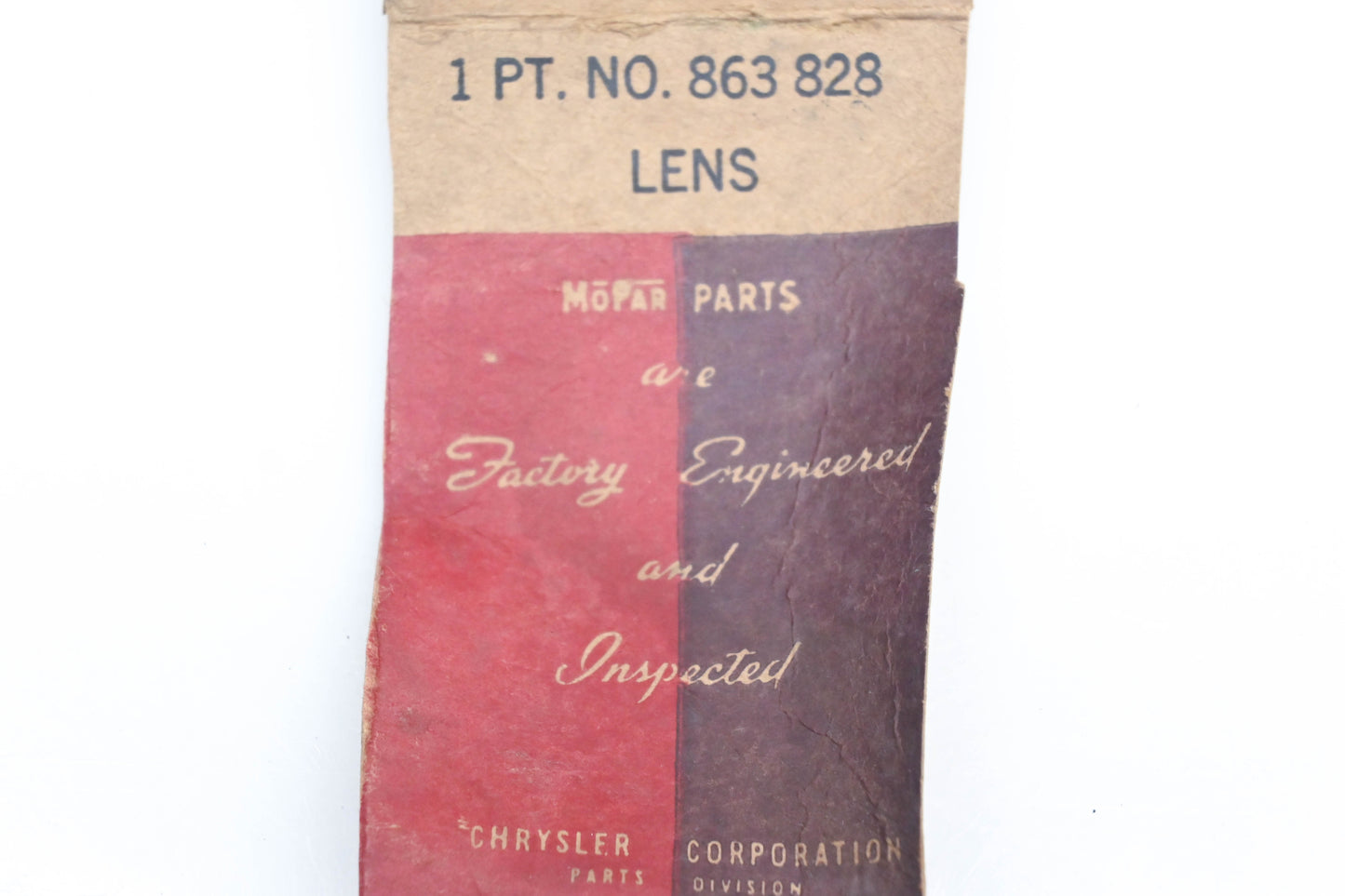 Mopar 863828, 7107 Chrysler Clear Glass Parking Lamp Lens NOS