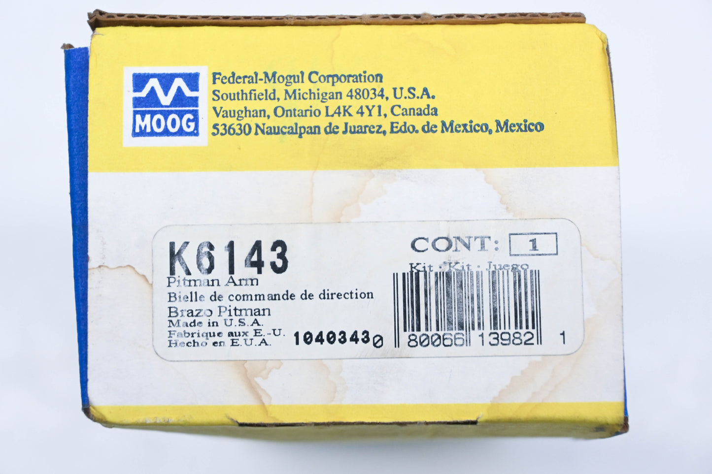 Moog K6143, K-6143 Pitman Idle Arm NOS