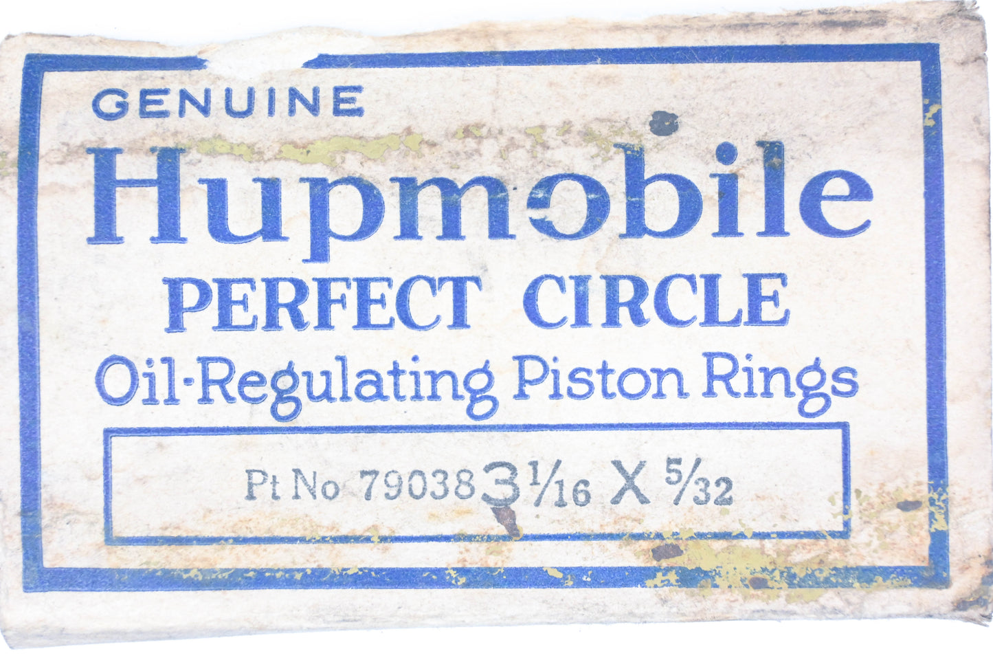 Hupmobile 79038 Perfect Circle Oil Regulating 3-1/6"x5/32" Piston Rings Qty 6 NOS
