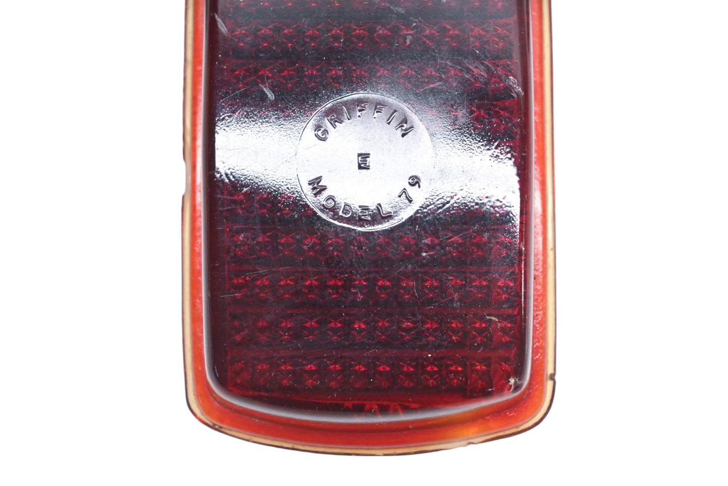 Griffen 79 Red Glass 3-5/8"x2-1/8" Taillight Lens NOS