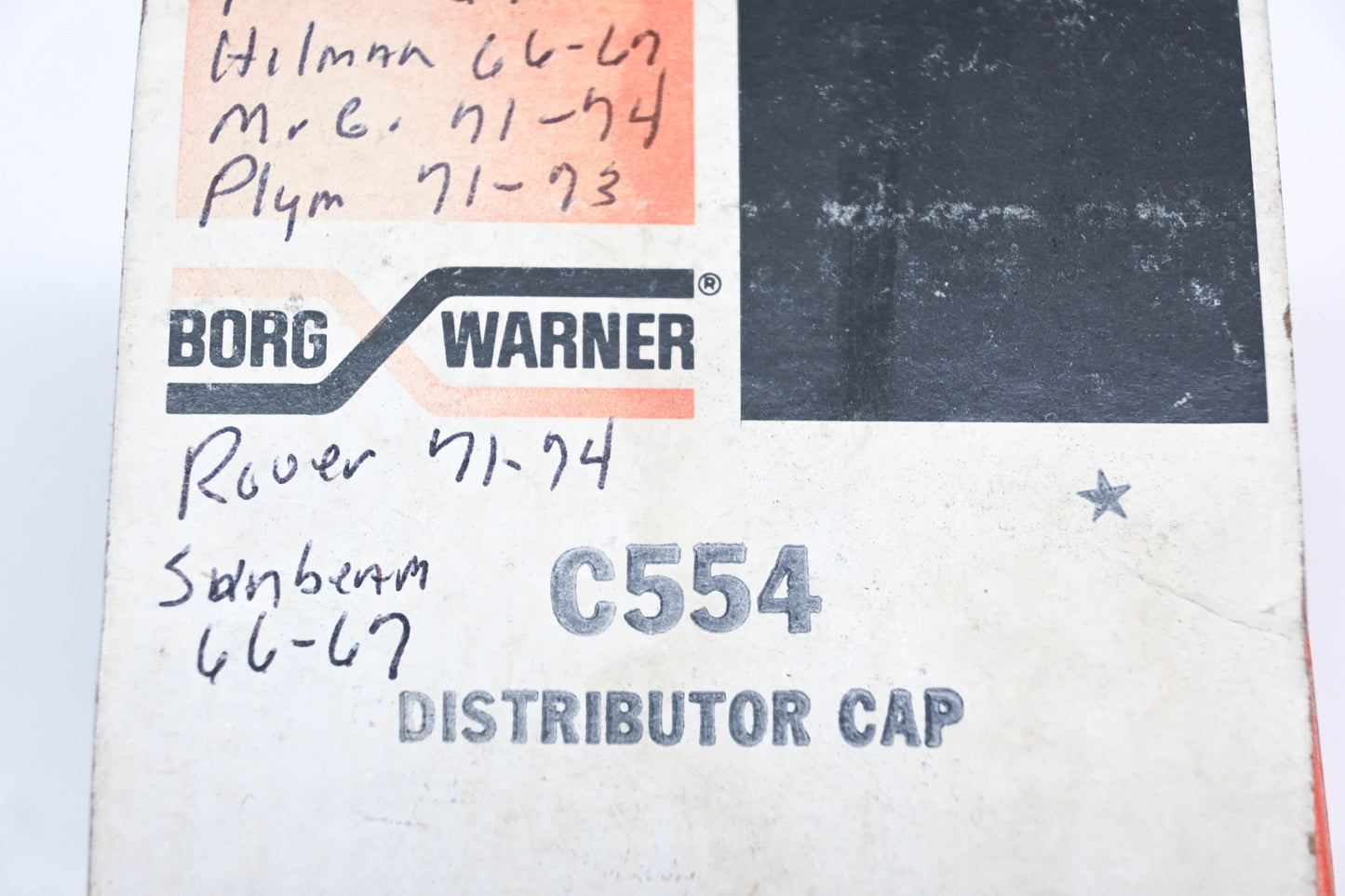 Borg Warner C-554, C554 Distributor Cap NOS