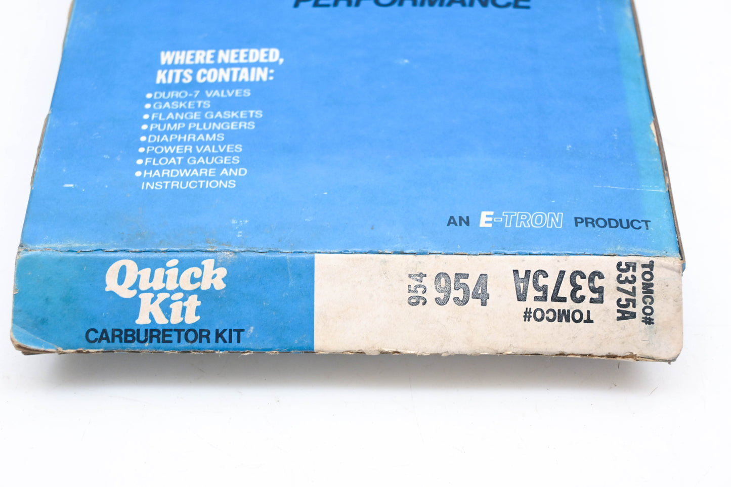 E-Tron 954, 5375A Carburetor Repair Quick Kit NOS