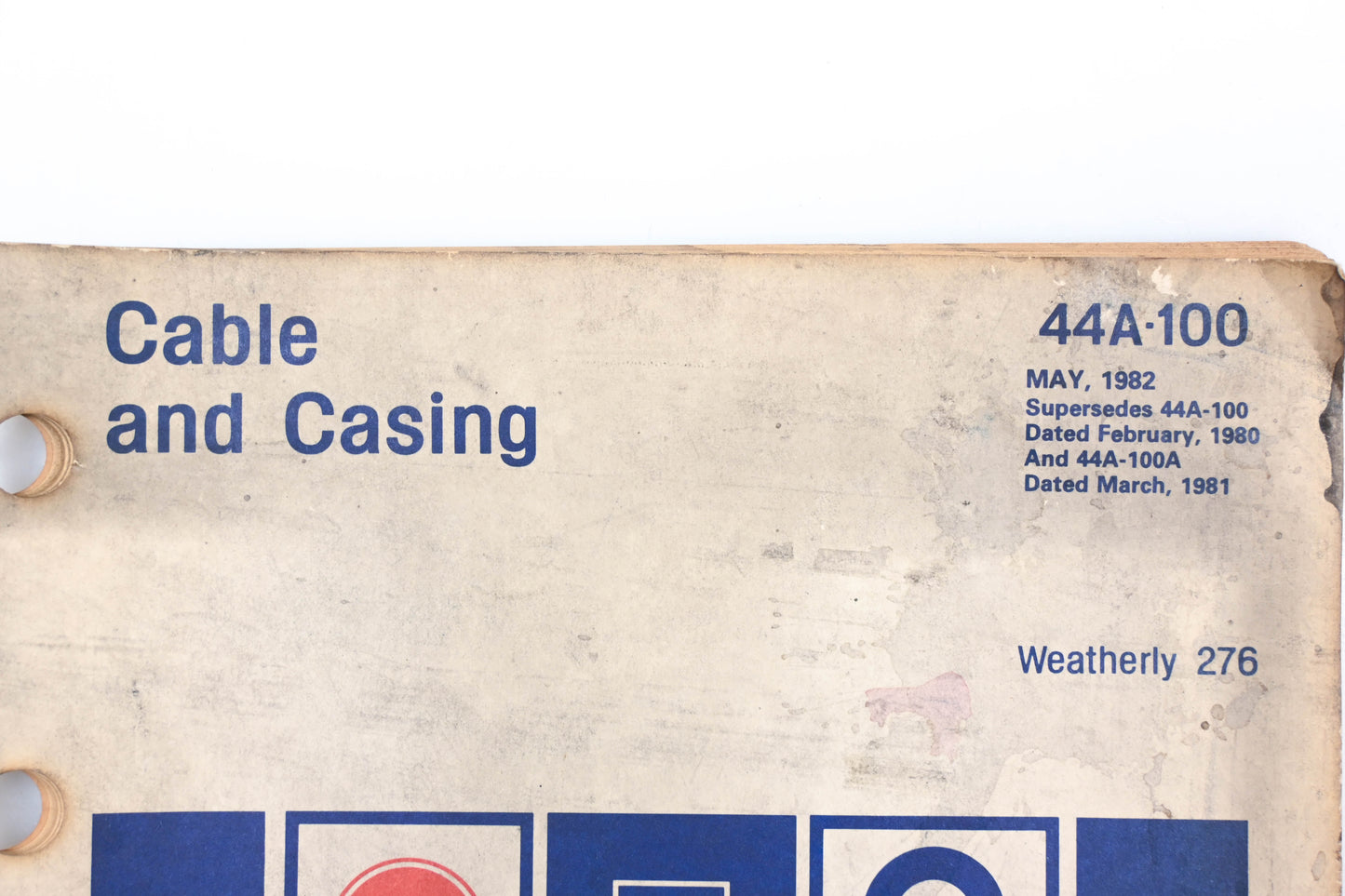 Delco 44A-100 May 1982 Cable And Casing Catalog