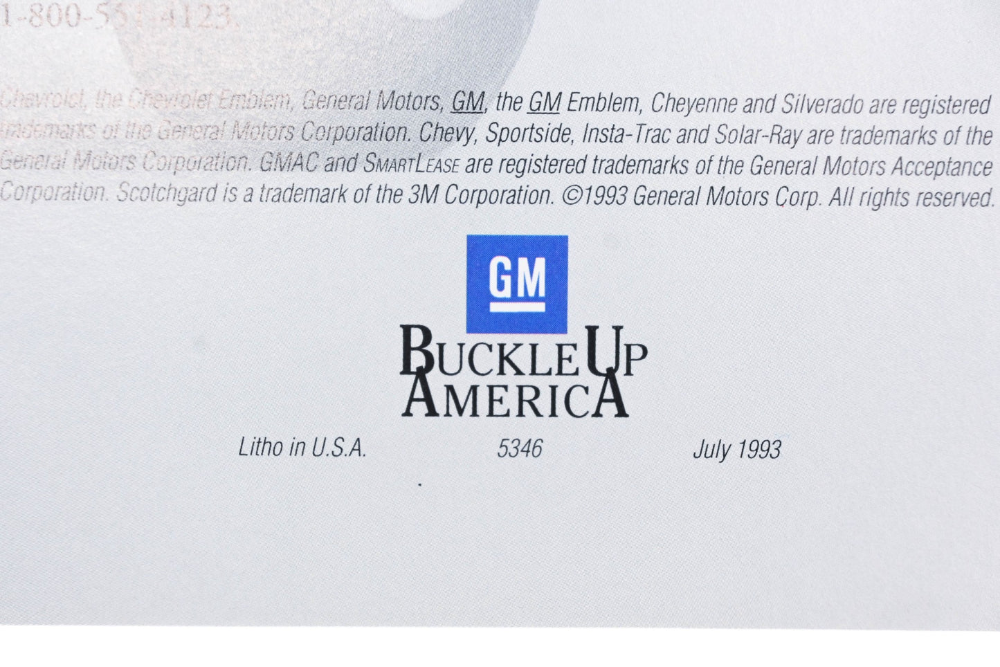 General Motors 5346 1994 Chevy C/K Pickups Sales Brochure