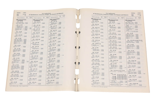 General Motors 3 B-9, 3B-9 1949-1948 AC Speedometer Car Applications Bulletin