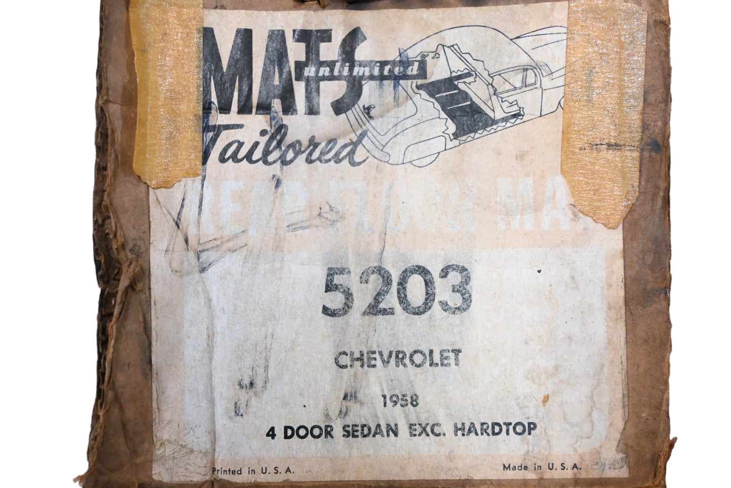 Mats Unlimited 5203 1958 Chevrolet 4 Door Sedan Floor Mat NOS
