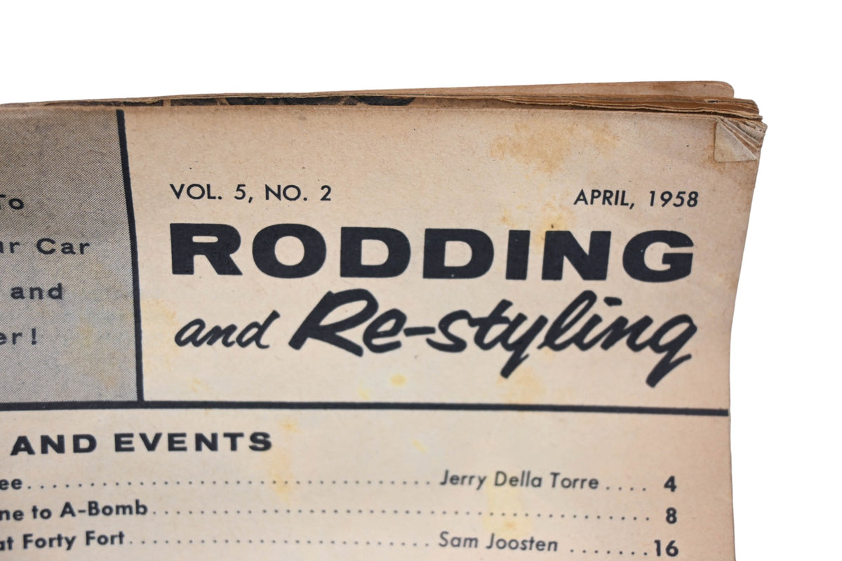 Rodding And Re-Styling RO005-22 April 1958 Magazine