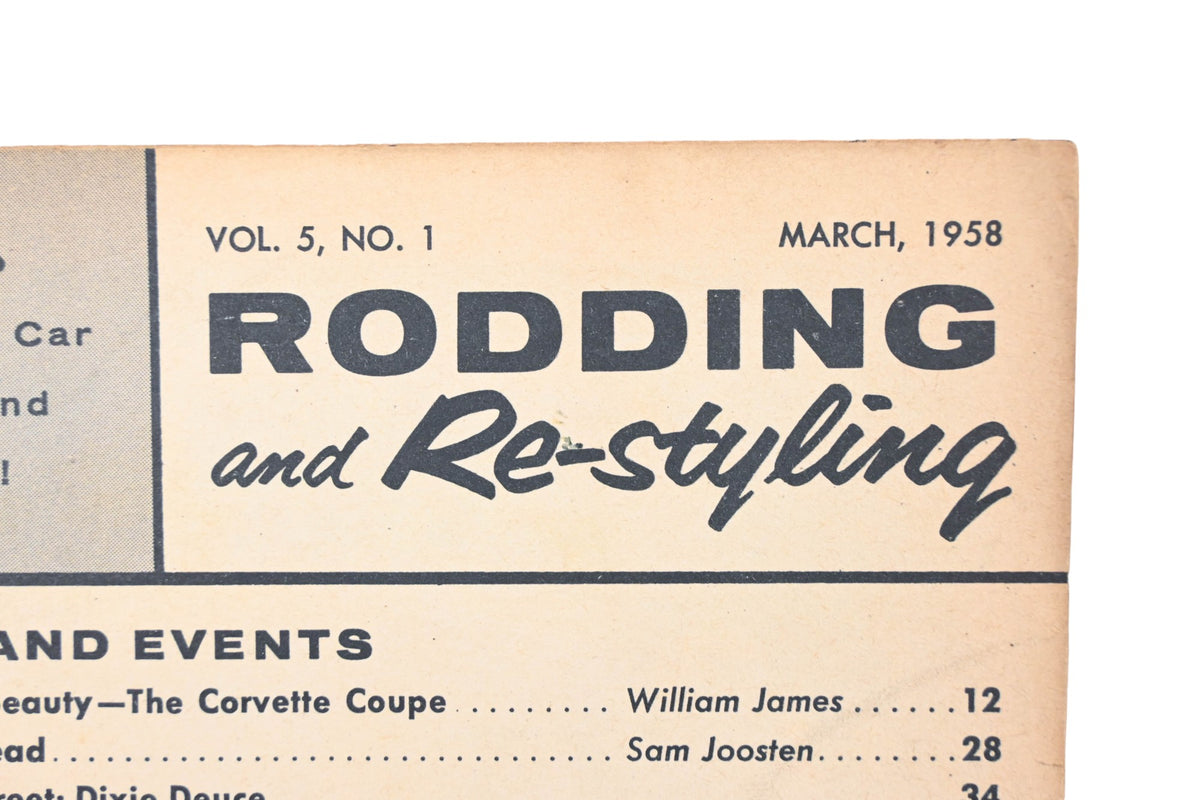 Rodding And Re-Styling RO005-23 March 1958 Magazine