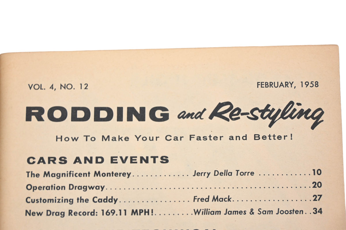 Rodding And Re-Styling RO005-25 February 1958 Magazine