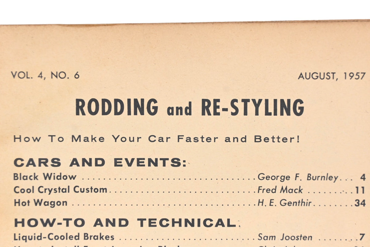 Rodding And Re-Styling RO013-34 August 1957 Magazine