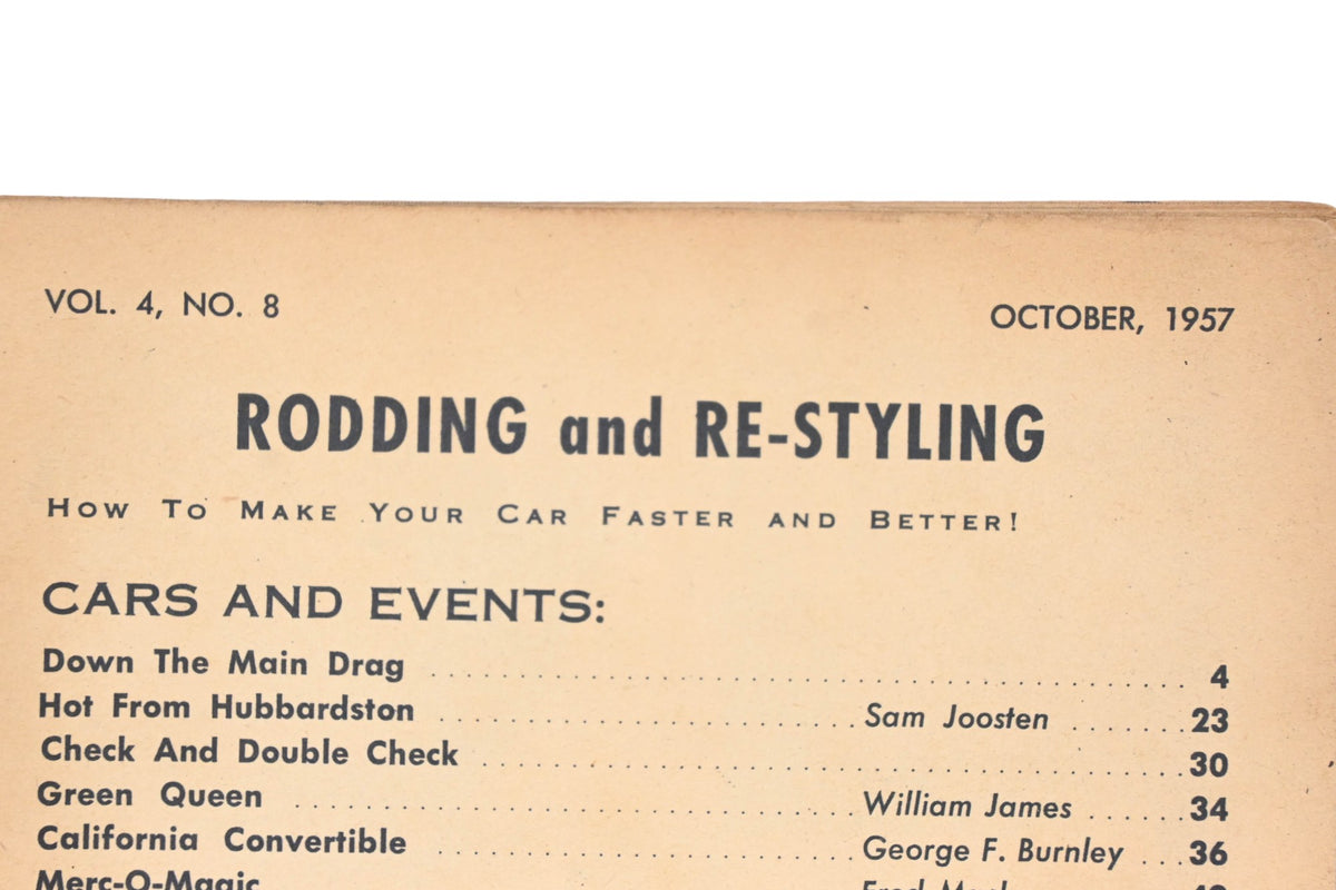 Rodding And Re-Styling RO013-37 October 1957 Magazine