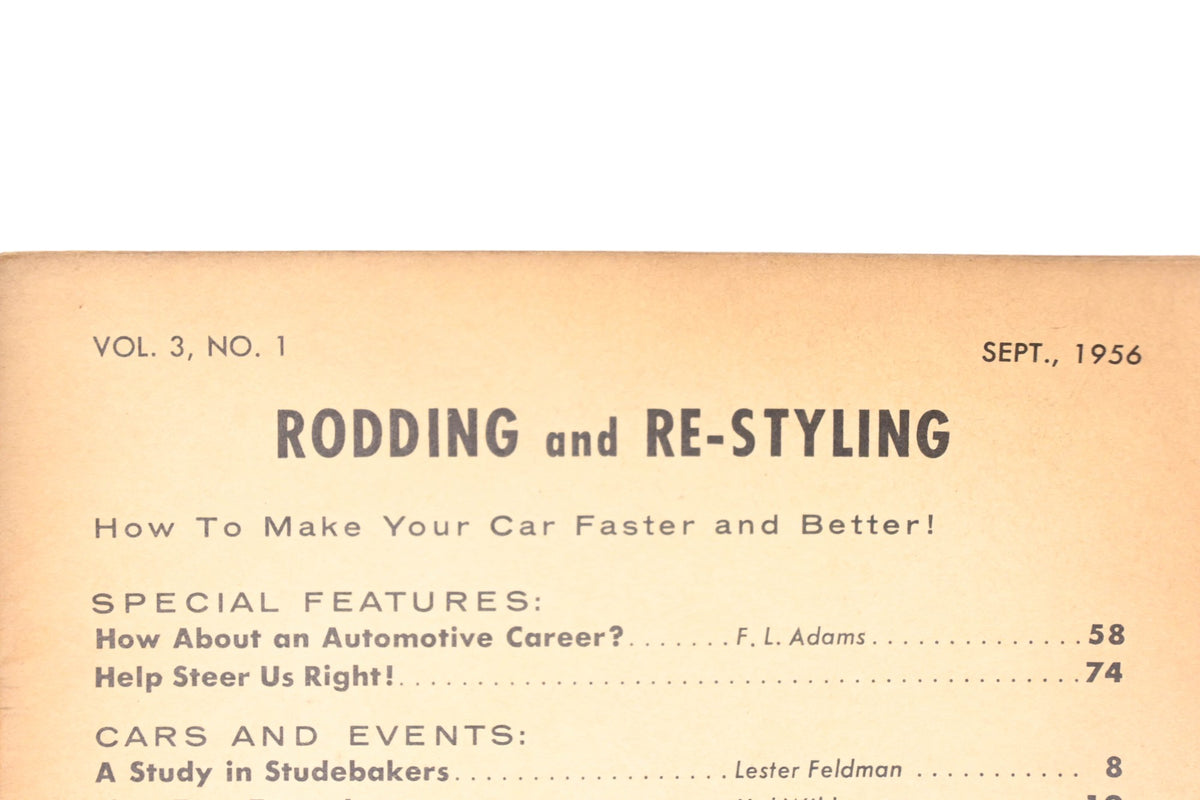 Rodding And Re-Styling RO013-40 September 1956 Magazine