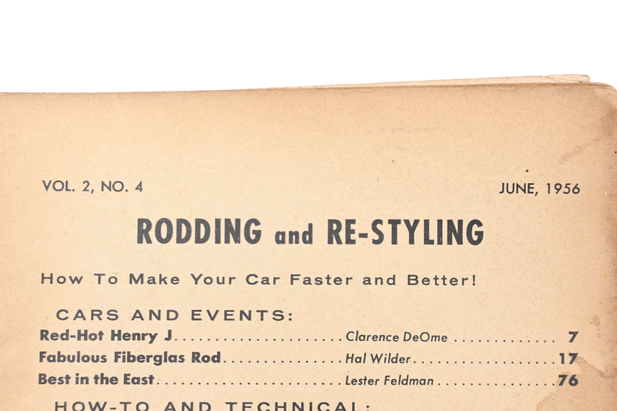 Rodding And Re-Styling RO013-42 June 1956 Magazine