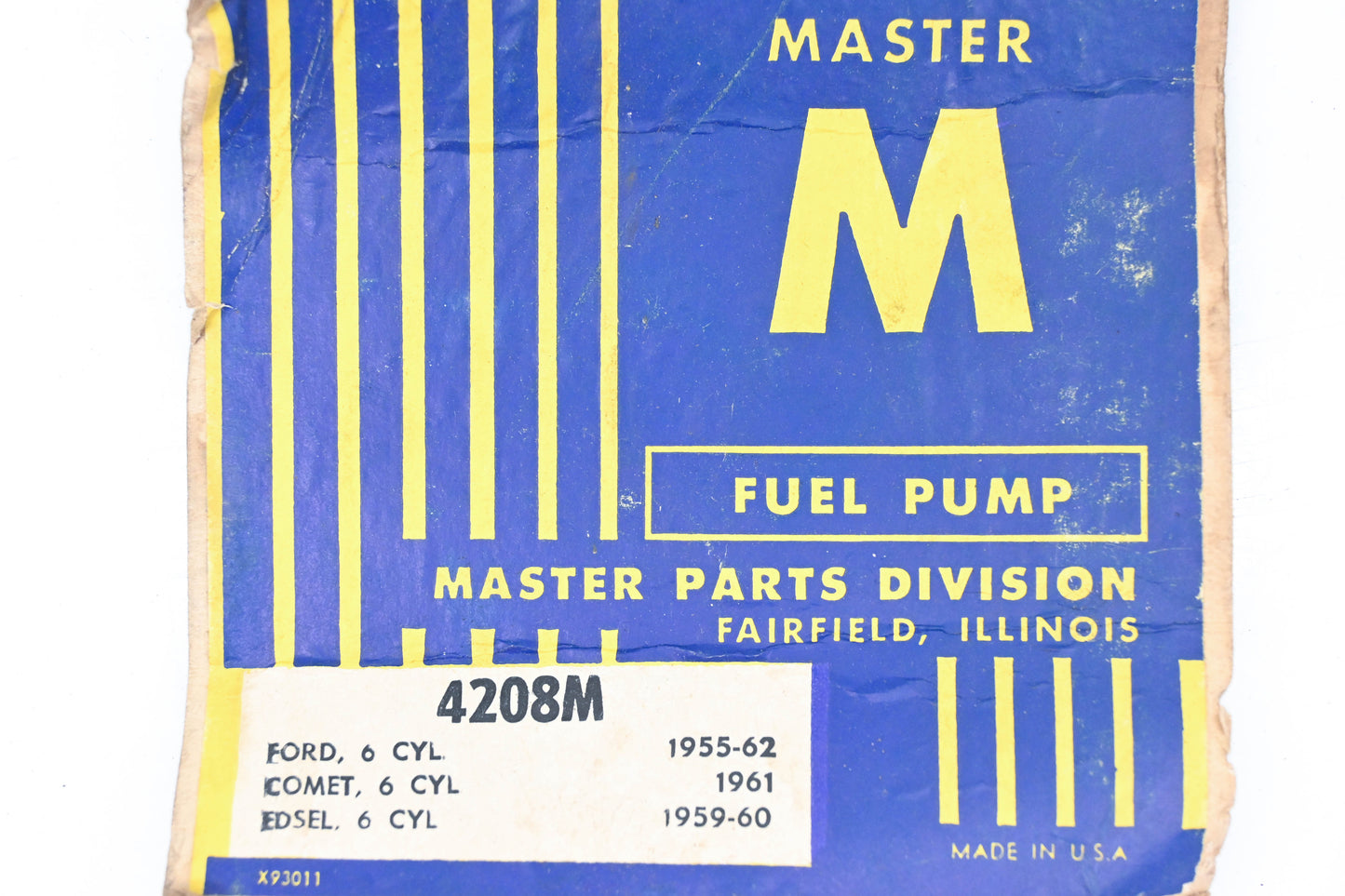 Master Part 4208M, 4208 Mechanical Fuel Filter Pump NOS