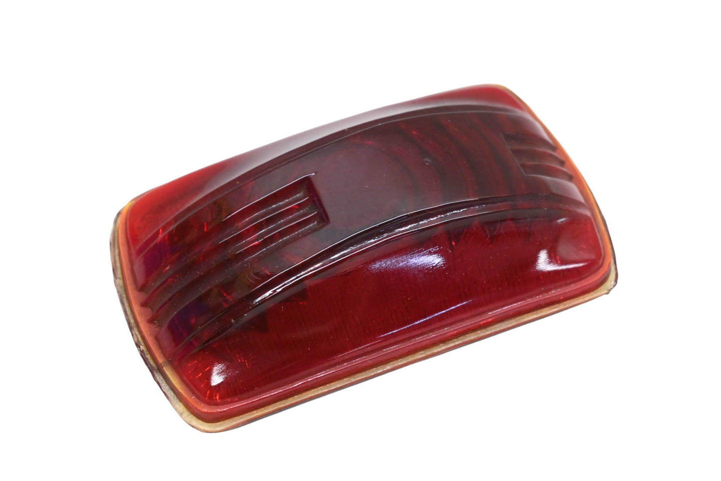Sunbeam P117 Red Glass Tail Light 2-1/8" x 3-5/8" Lens NOS