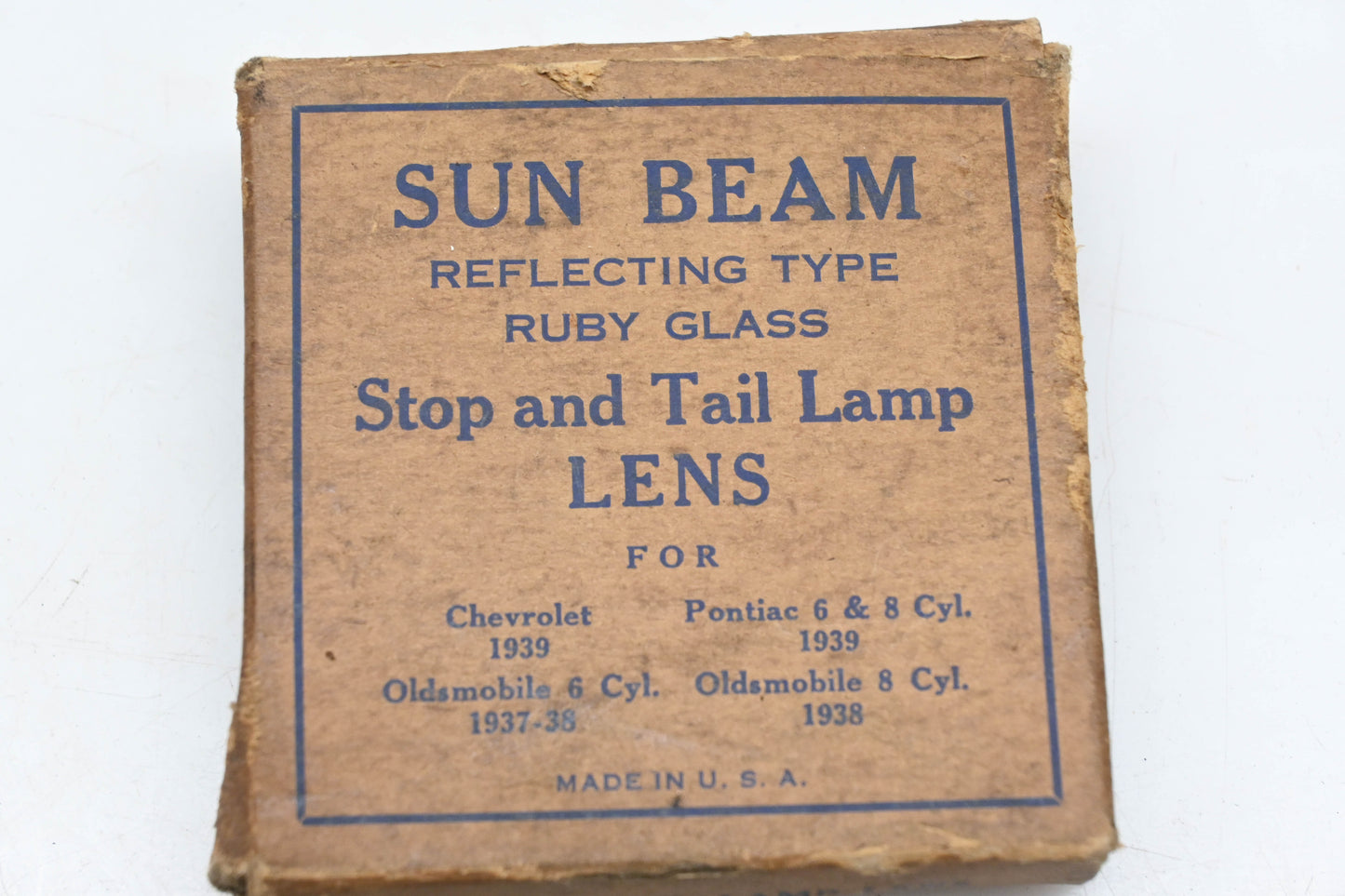 Sunbeam P110 Ruby Red Glass 2-5/8" Tail Light Lens NOS