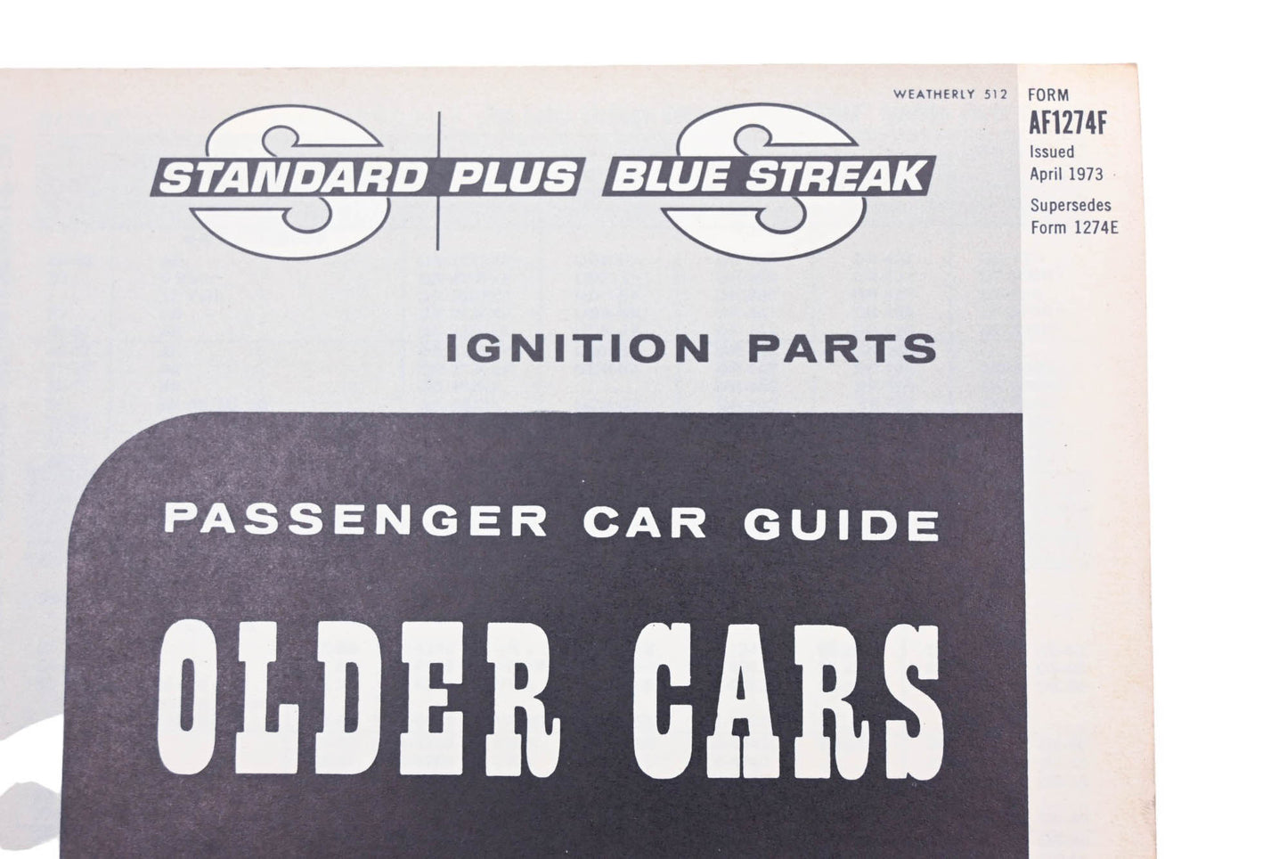 Standard Motor Products AF1274F Blue Streak Older Passenger Car Ignition Parts Guide