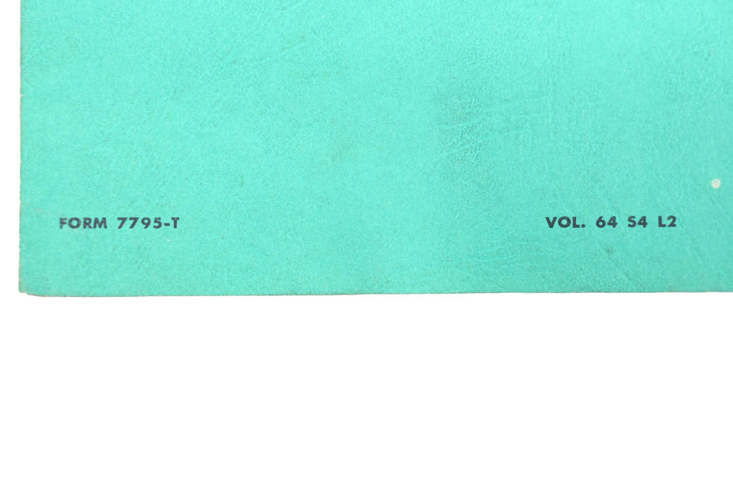 OEM Ford 7795-T 1964 Rear Axle & Drive Line Princliples Of Operation Training Handbook