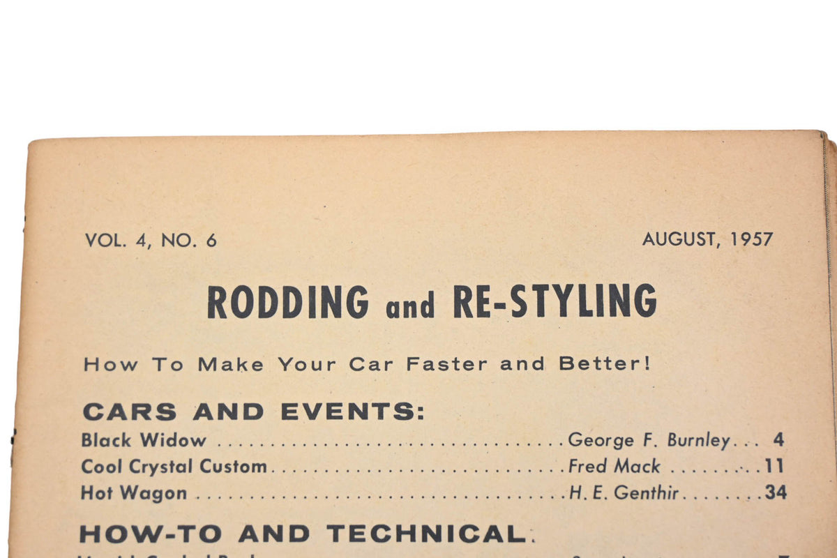 Rodding & Re-Styling AH024-12 August 1957 Magazine