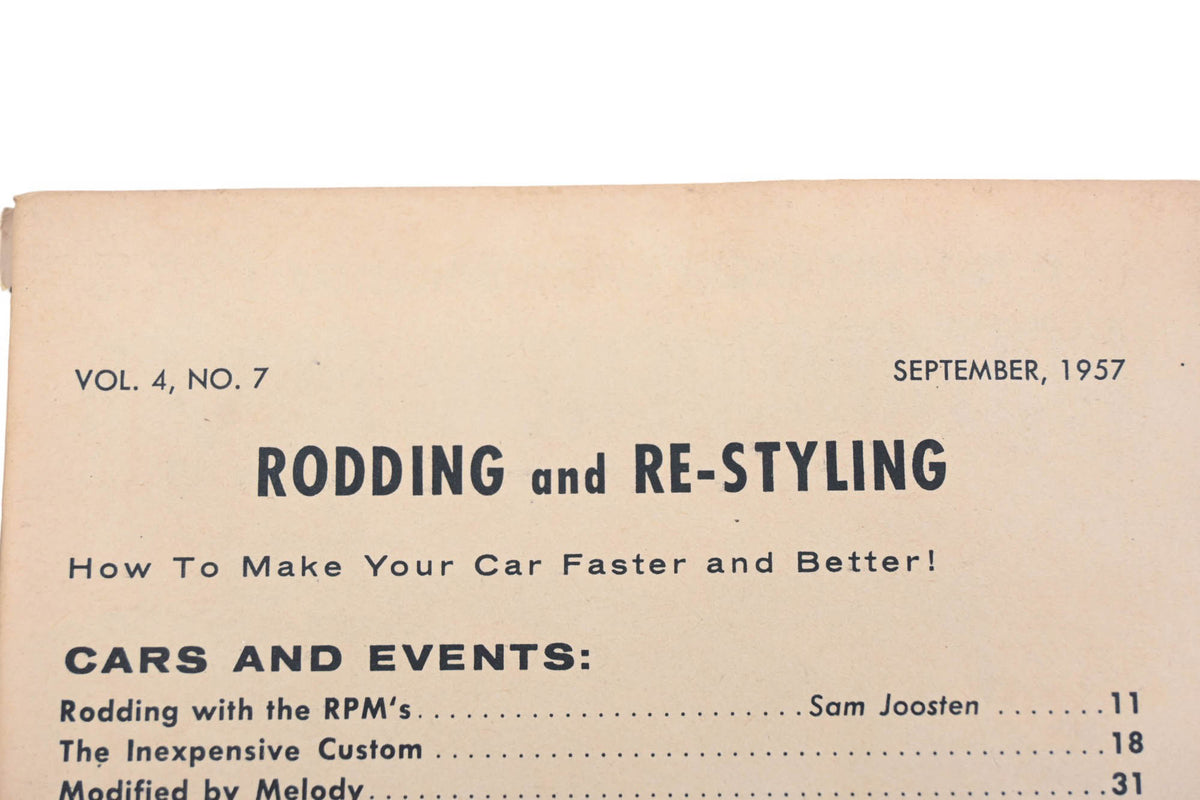 Rodding & Re-Styling AH024-13 September 1957 Magazine