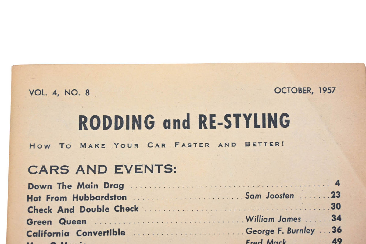 Rodding & Re-Styling AH024-14 October 1957 Magazine
