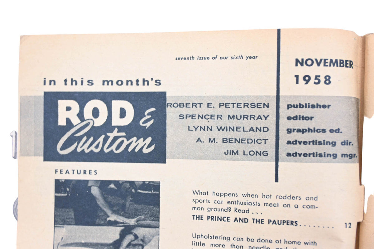 Rod & Custom AH024-15 November 1958 Magazine