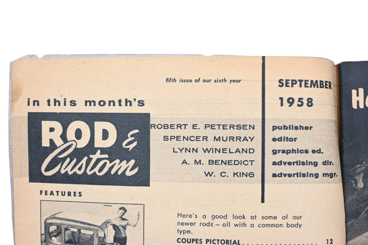 Rod & Custom AH024-16 September 1958 Magazine