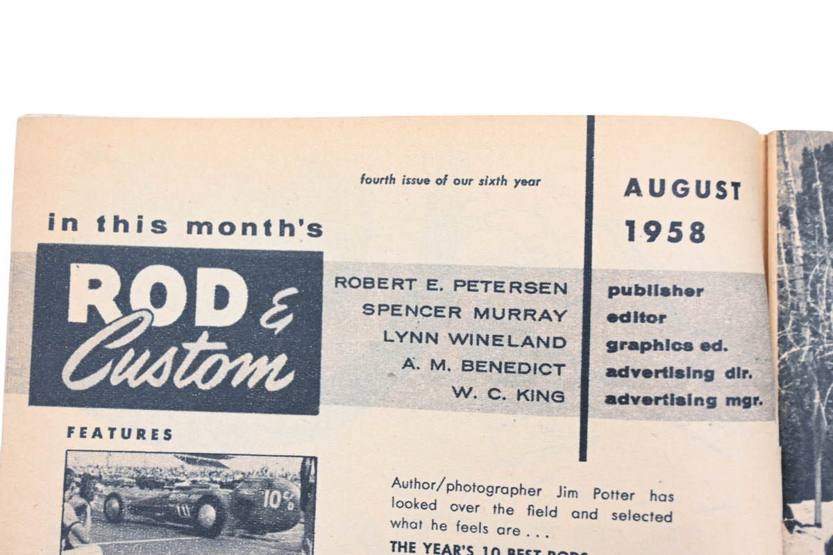 Rod & Custom AH024-18 August 1958 Magazine