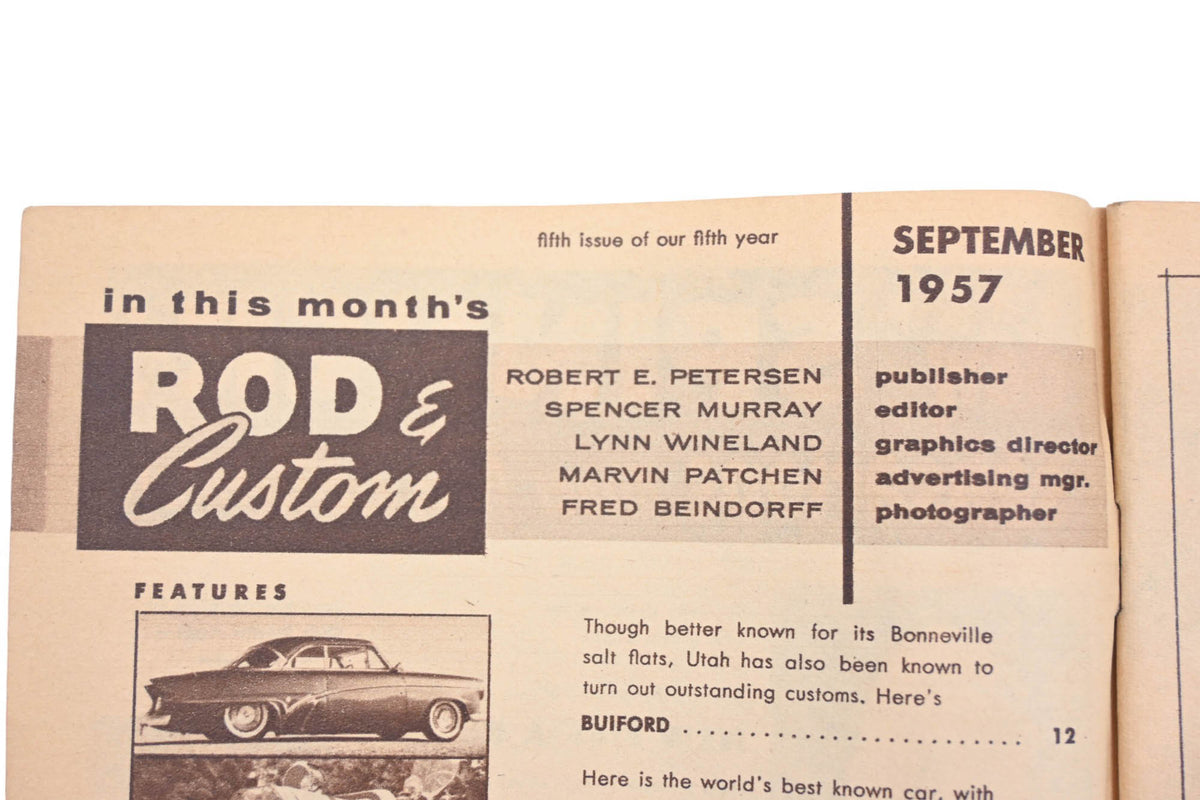 Rod & Custom AH024-19 September 1957 Magazine