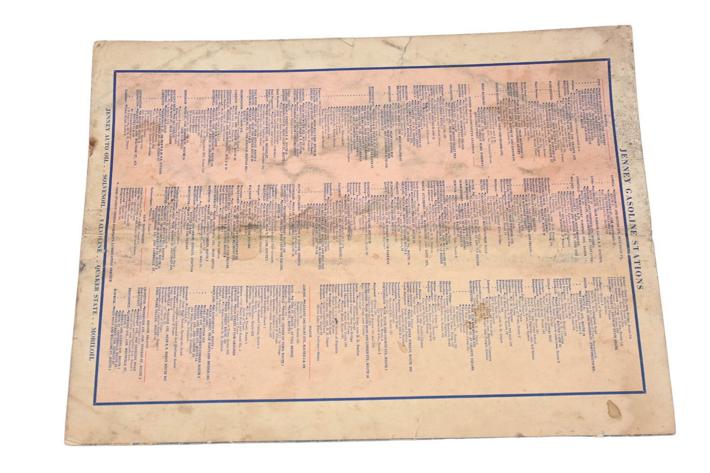 Jenney Manufacturing LM008-17 1930's New England & Vicinity Road Atlas