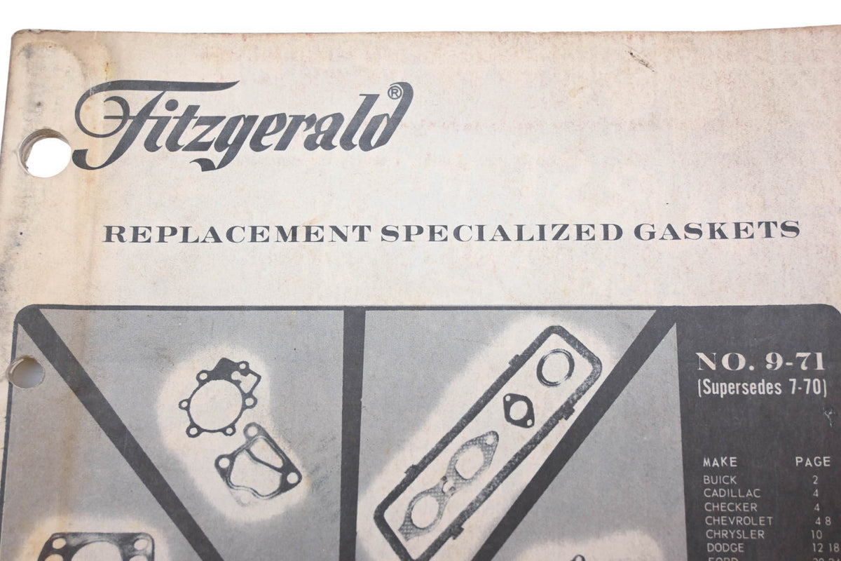 Fitzgerald 9-71 Replacement Specialized Gaskets Catalog