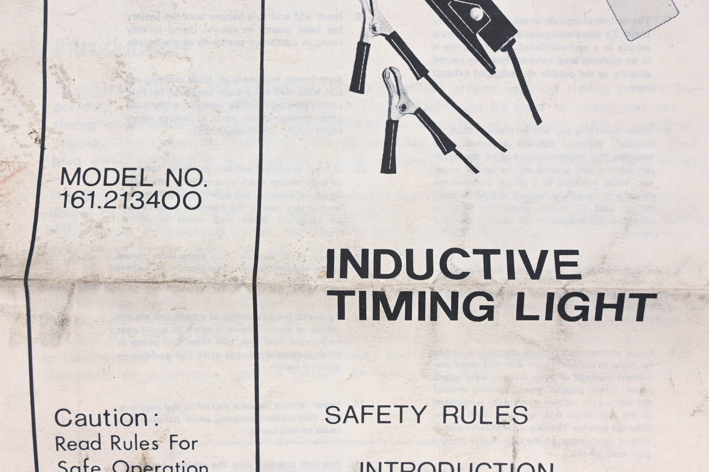 Sears 161.213400 Craftsman Inductive Timing Light