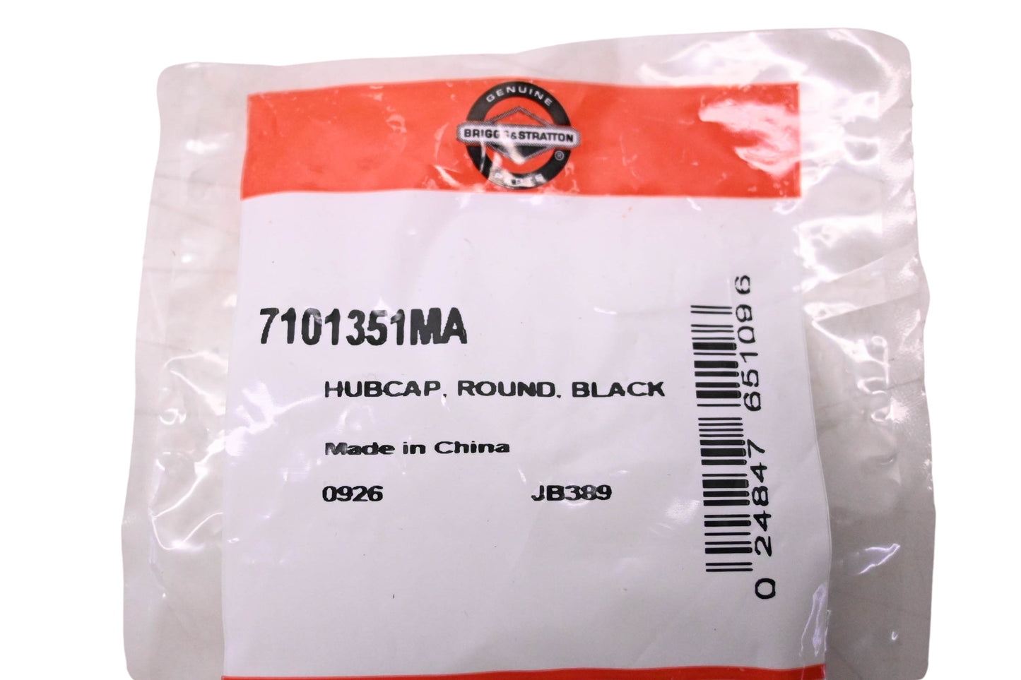 Briggs & Stratton 7101351MA Black Round Hub Cap NOS