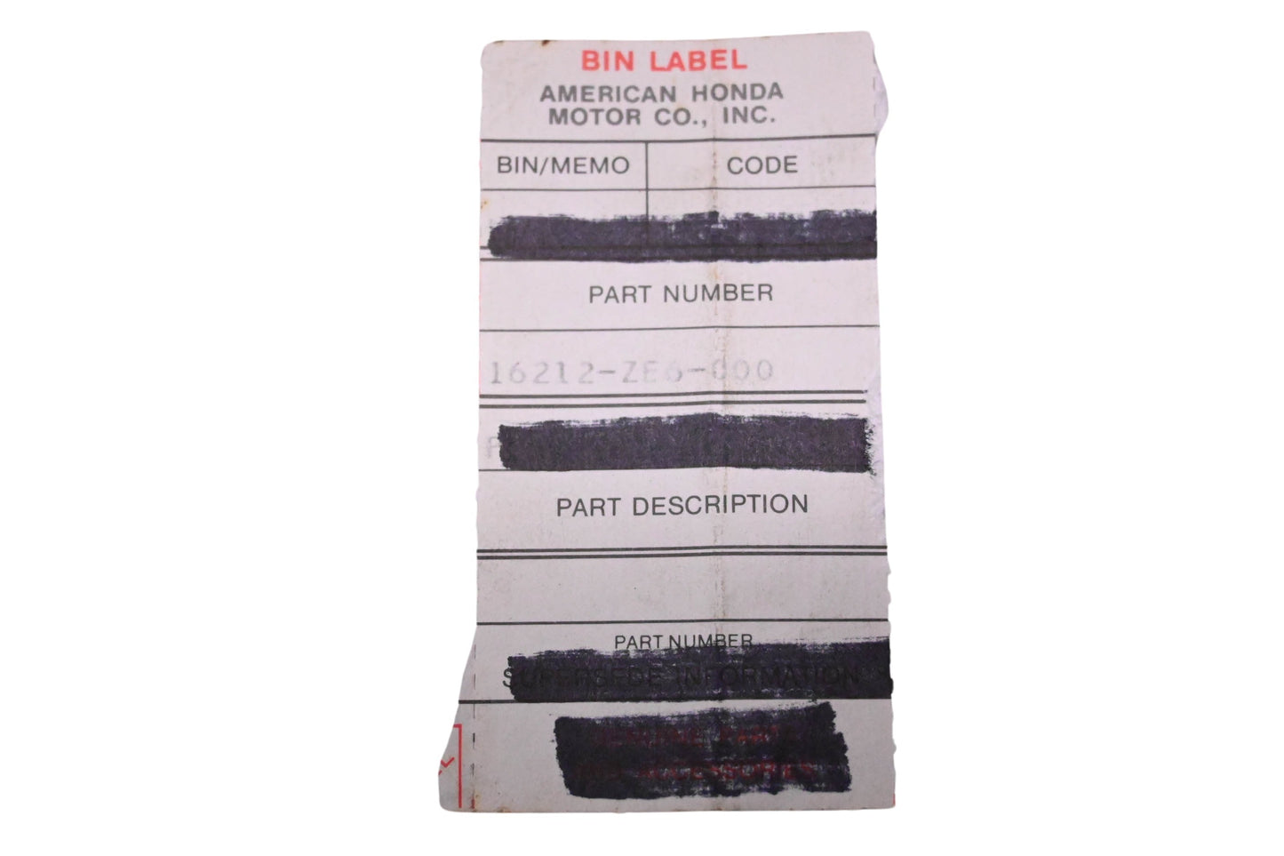 New OEM Honda 16212-ZE6-000 Engine Gaskets Qty 2 NOS