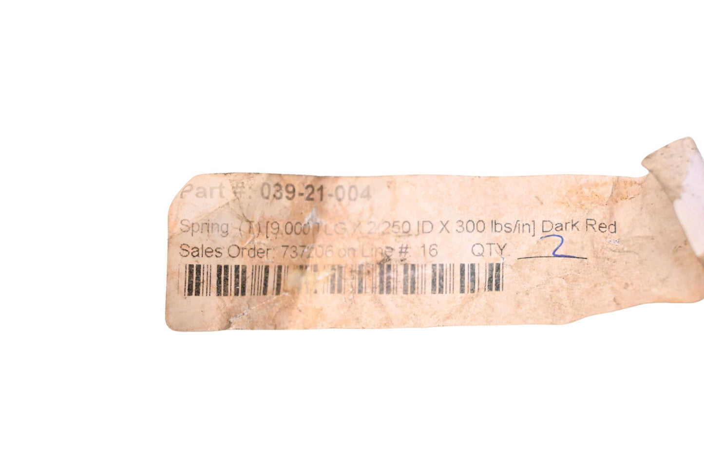 Fox 039-21-004 Dark Red Spring NOS