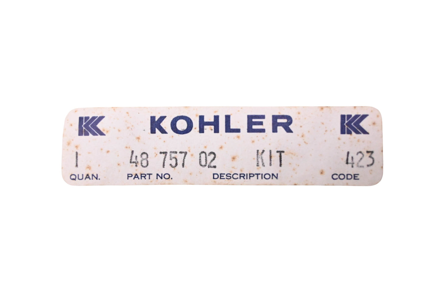 Kohler 48-757-02 Engine Repair Kit NOS