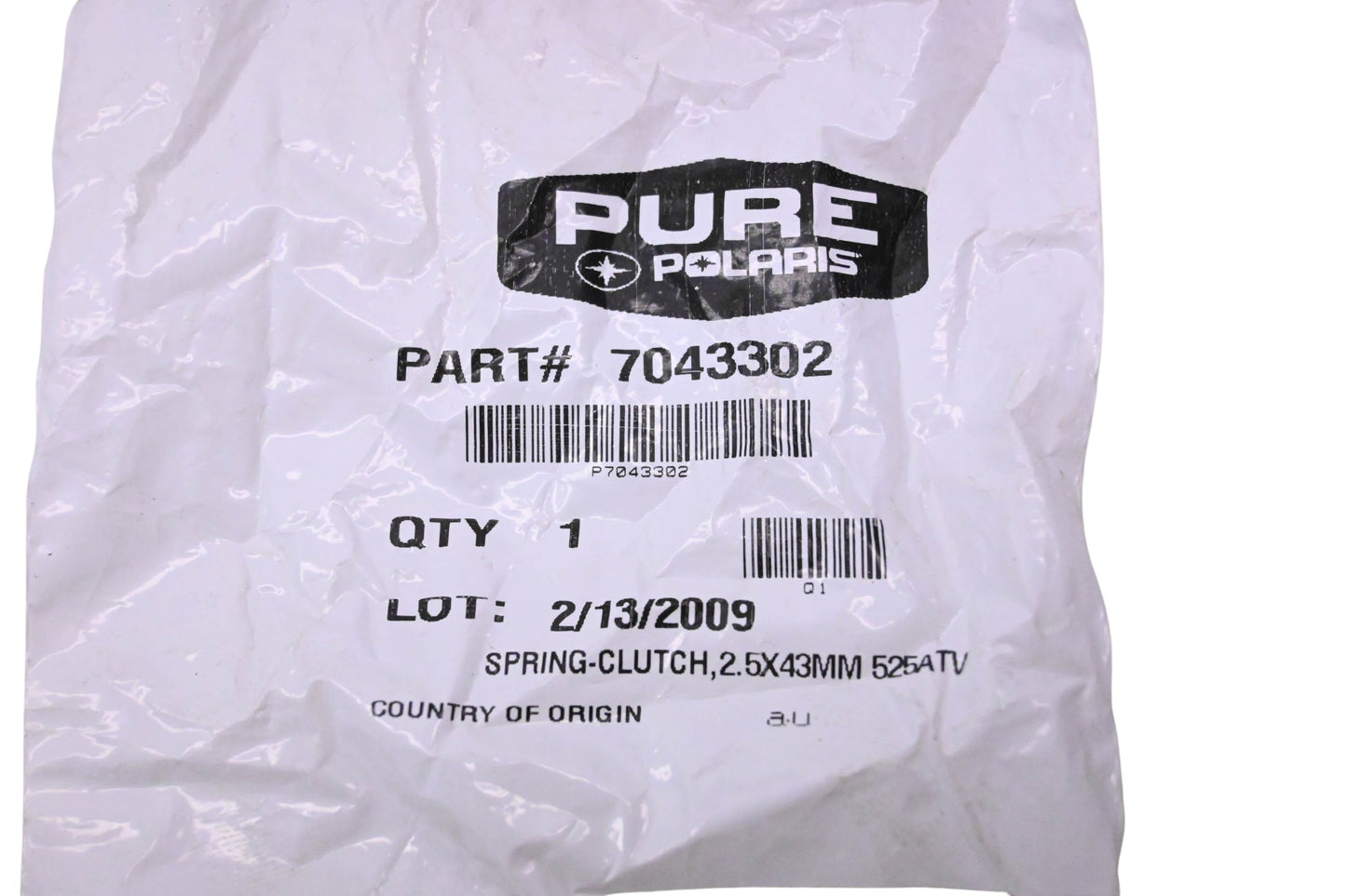 New OEM Polaris 7043302 Clutch Spring NOS