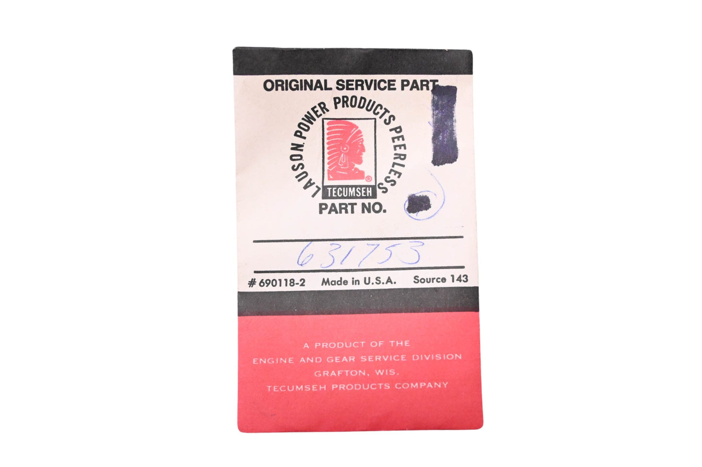 New OEM Tecumseh 631753 Shutter Choke NOS