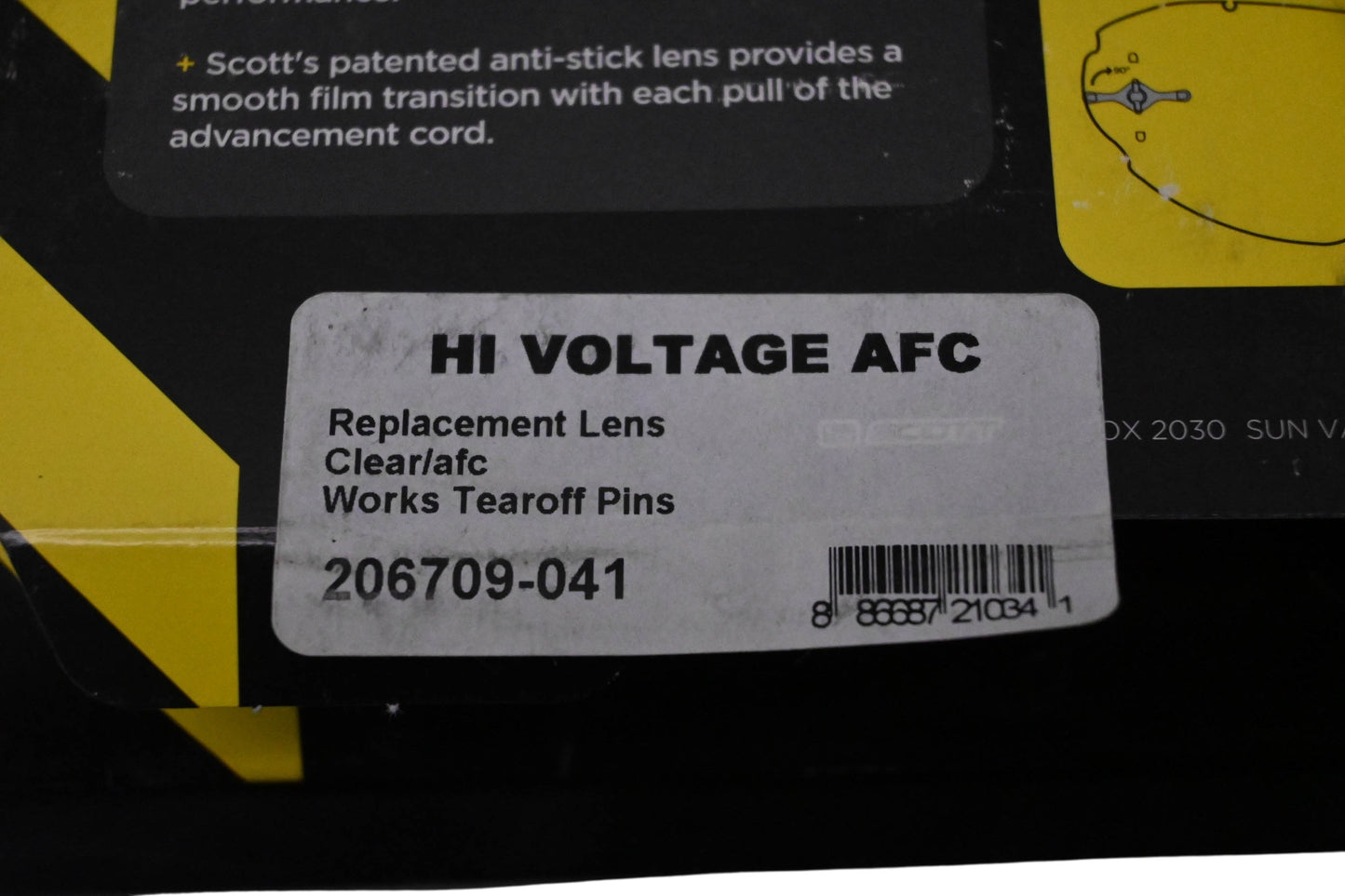 Scott 206709-041 Hi Voltage AFC Clear Replacement Goggle Lens NOS